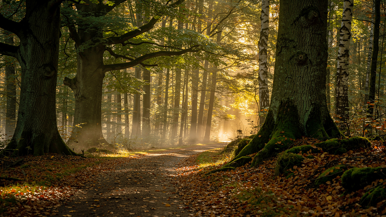 Winding forest path at dawn symbolizing the cancer journey ahead