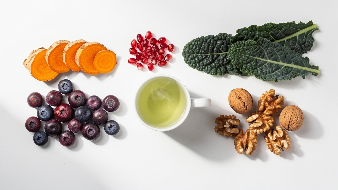 Colorful whole foods supporting holistic cancer care and nutrition