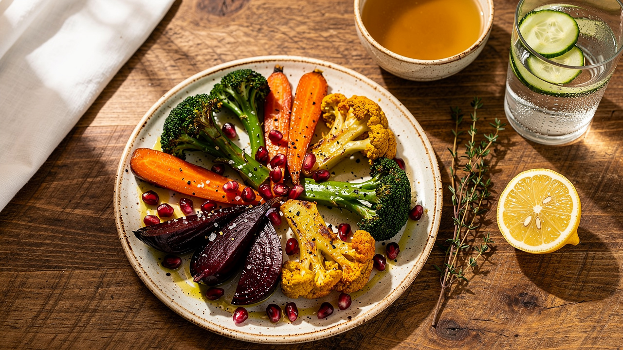 Vibrant plant-based meal supporting cancer treatment nutrition plan