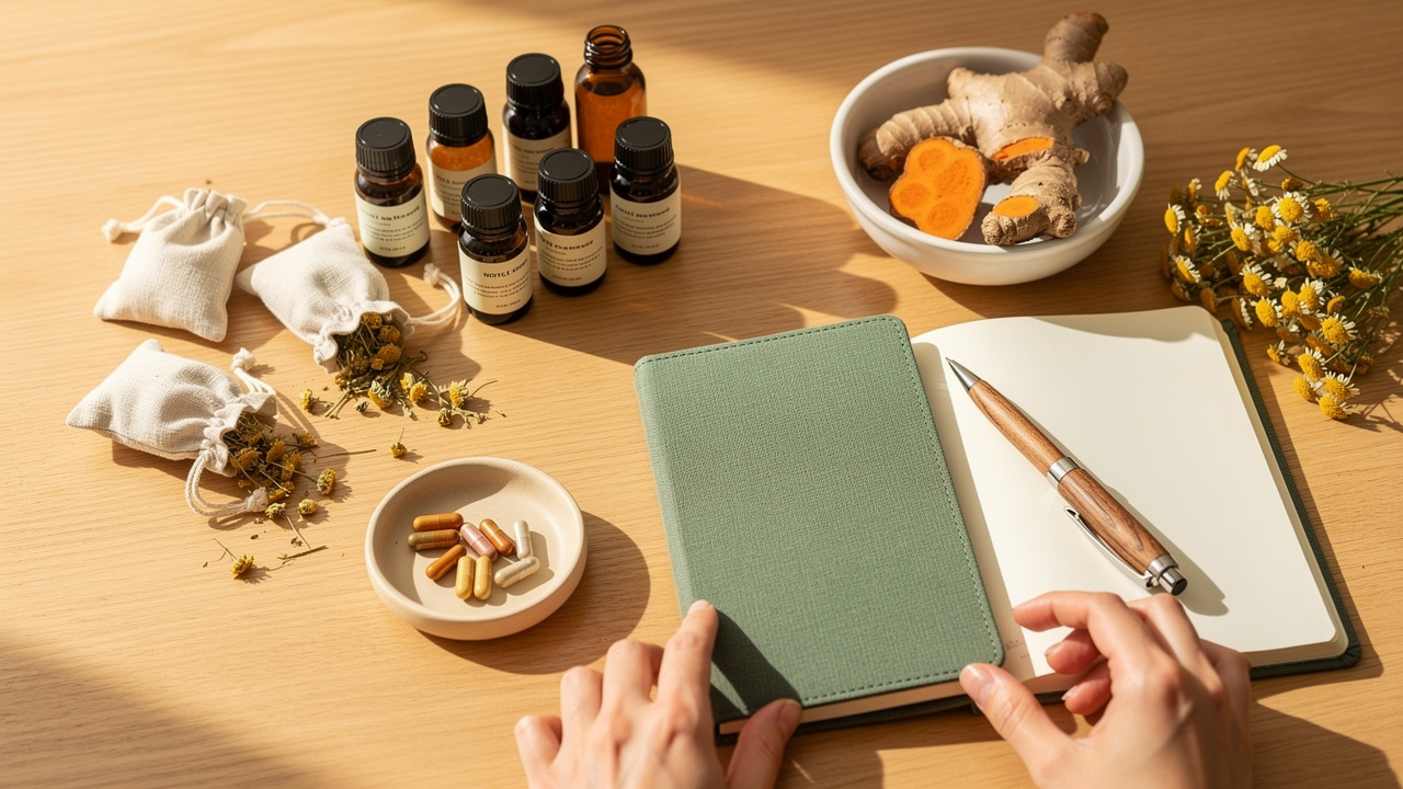Organized supplements and herbal remedies prepared for oncologist appointment